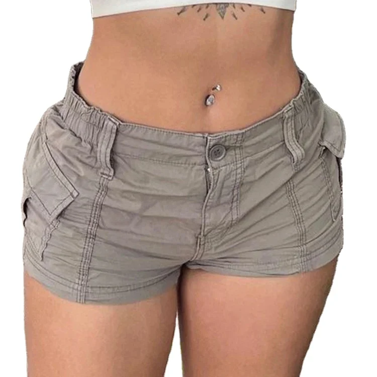 Wholesale Custom high quality cotton chino women Cargo Shorts multi-pocket cargo short women half women Cargo Shorts cotton made