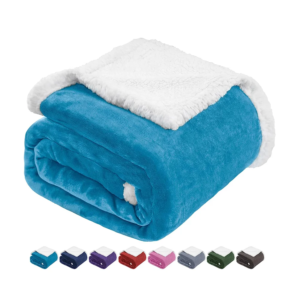 Wholesale Coral Polar Fleece Blanket For Winter Factory Design Sherpa Throw Flannel Blankets For Home Decor