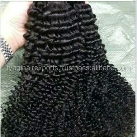 INDIAN REMY KINKY CURLY HAIR EXTENSIONS WITH ALIGNED CUTICLES SINGLE DONOR NO TANGLING NO SHEDDING RAW UNPROCESSED TEMPLE HAIR