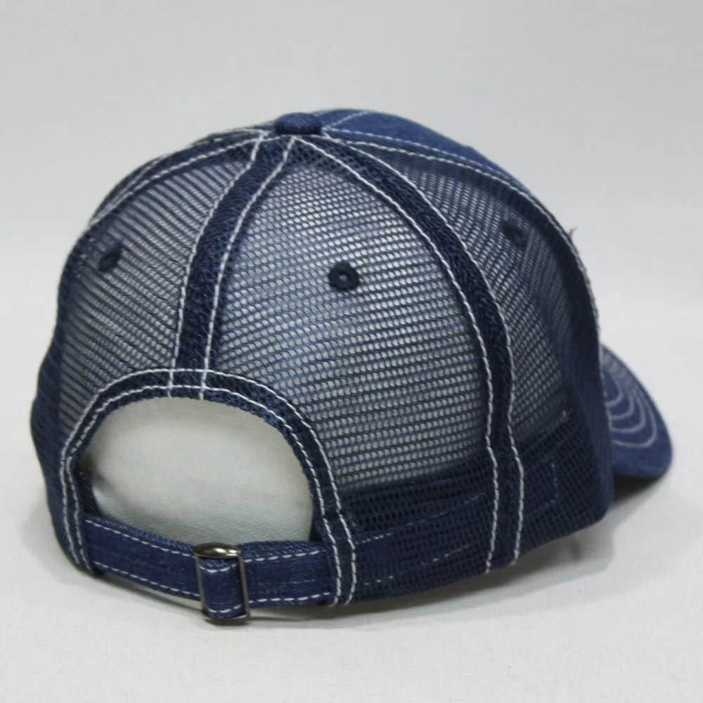 Hot Sale Denim Trucker Hats Summer Outerwear Mesh Adjustable Strapback Trucker Baseball Cap