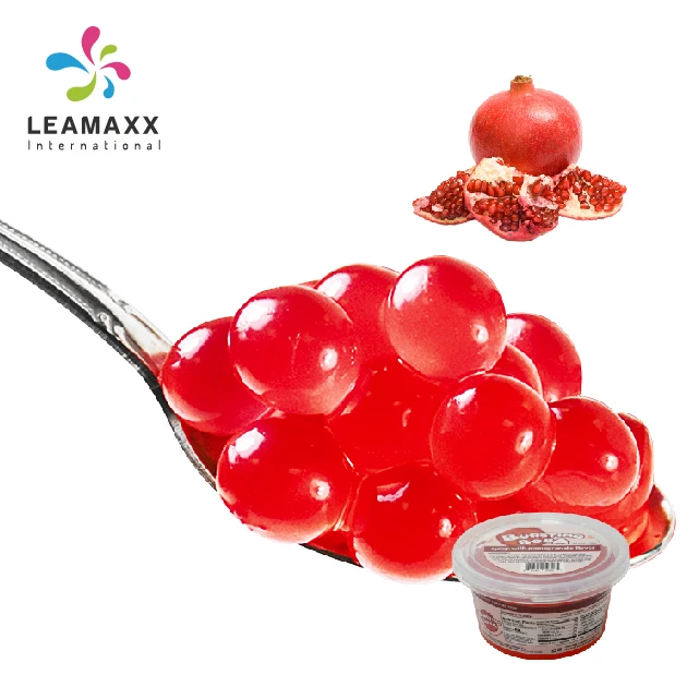 Taiwan Bubble Tea Shop Wholesale 490g Mini Tub  Instant Pomegranate Bursting Boba Popping Boba Juice Ball