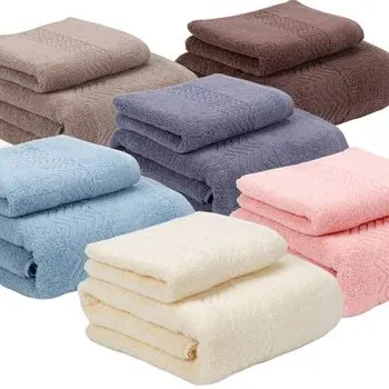 Vietnam Basics Quick-Dry, Luxurious, Soft, 100% Cotton Bath Towels 17x 24cm