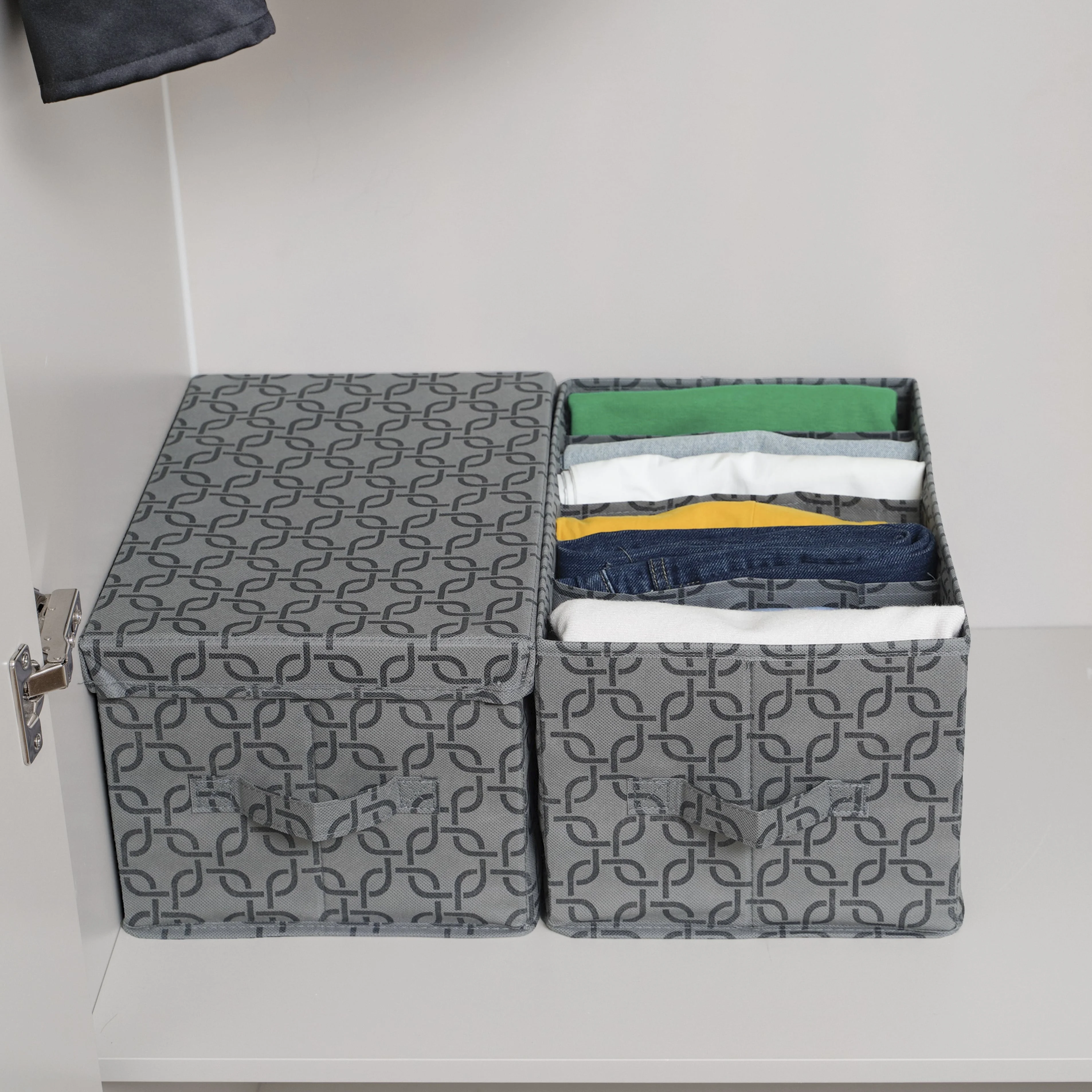 MA26.1 Set 2 Fabric Storage Bins & Boxes Foldable Organizer for Clothes Books Kids Toys OEM Customized Plastic Factory Price