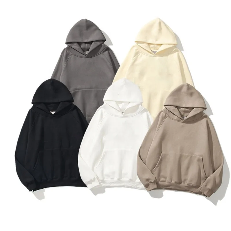 Wholesale 100 cotton french terry oversized drop shoulder custom 400 gsm hoodie blank unisex french terry embroidery 100 cotton