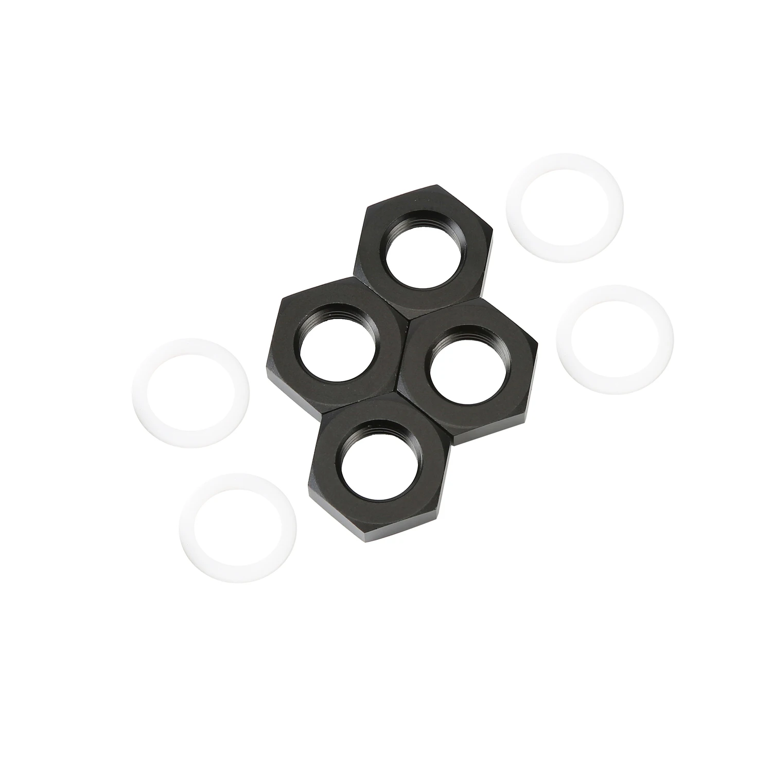 Алюминиевая гайка 5/8 с правой и левой ручкой 3/4, шестигранная, Черная