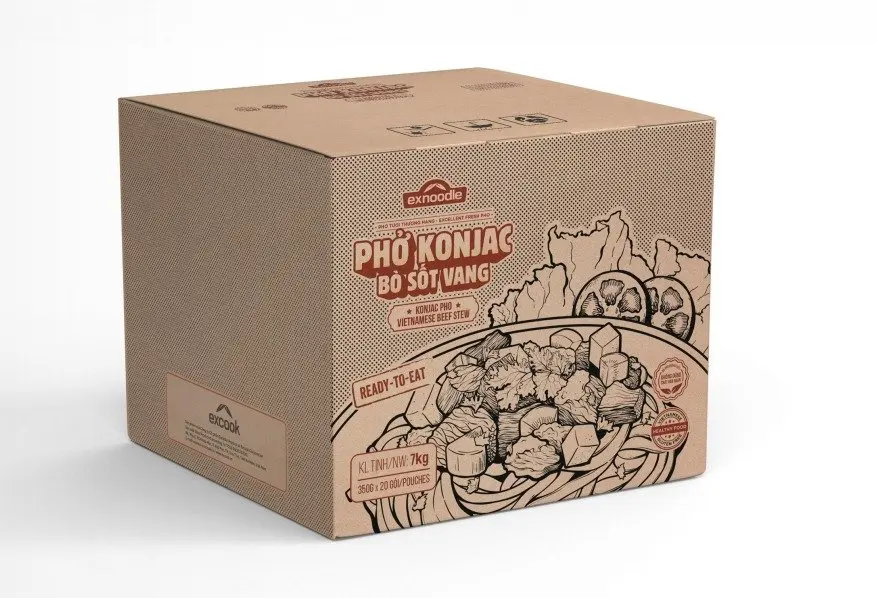 Instant noodle Konjac Pho Vietnamese Beef Stew  Sauce Ready-to-eat  For Yummy Meal High Quality Ready to eat