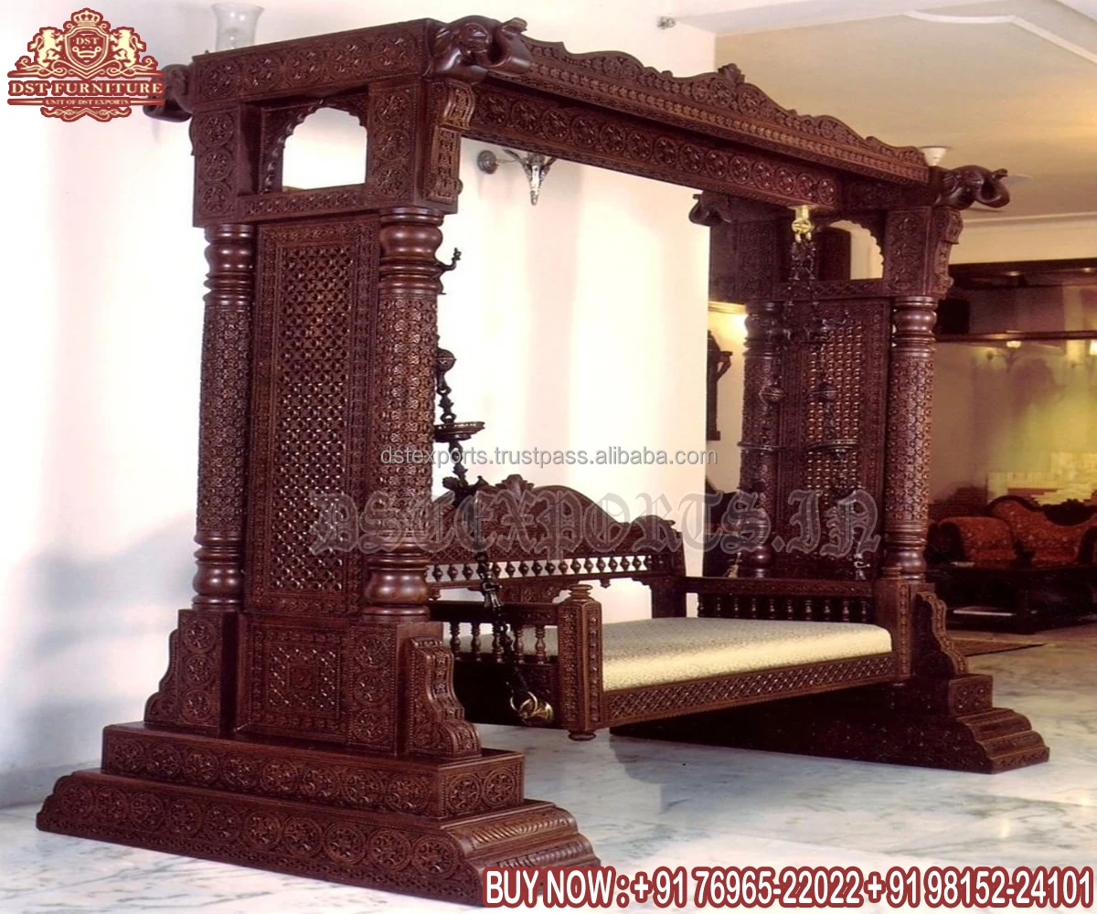 Give A Perfect Traditional Look To Your Home With Wooden Swings/Jhula Wooden Swings Indoor Jhoola Customized Jhula Manufacturer
