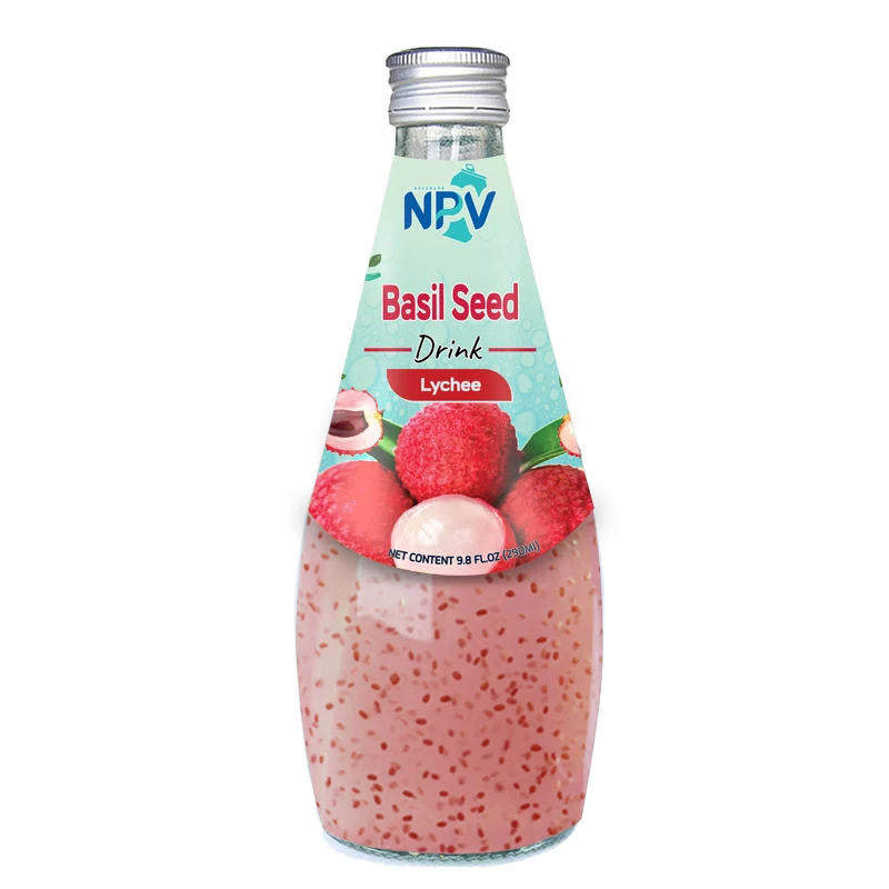 Supplier Falloda Brand offers 290 ml glass bottle of Basil Seed Drink with Rose Flavor Certified with ISO HALAL certifications.