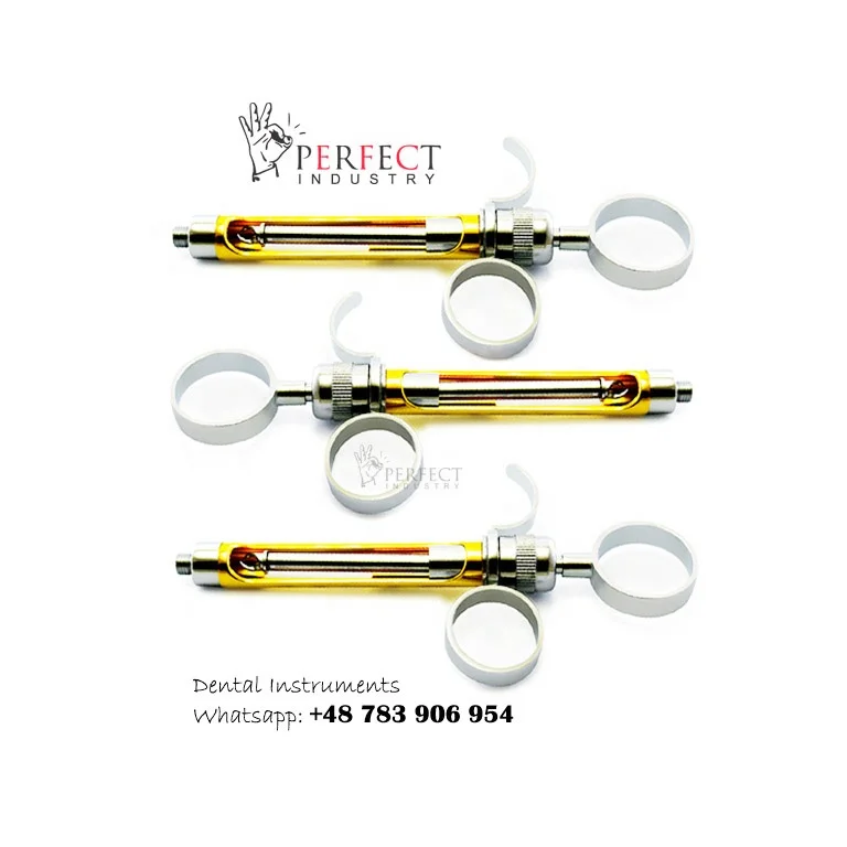 Gold Color Dental Syringe Dental Injection Syringe Professional gold & multi color dental syringes