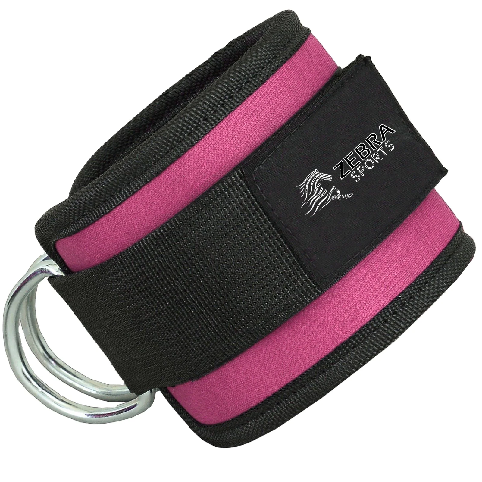ZEBRA Sports Custom Logo Ladies D Ring Ankle Straps Gym Leg Cable Pulley Attachment Weight Lifting PK Fitness Workout