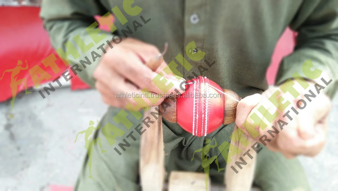2025 Hand Stitch Made Leather Red 4.5 Oz. Cricket Balls