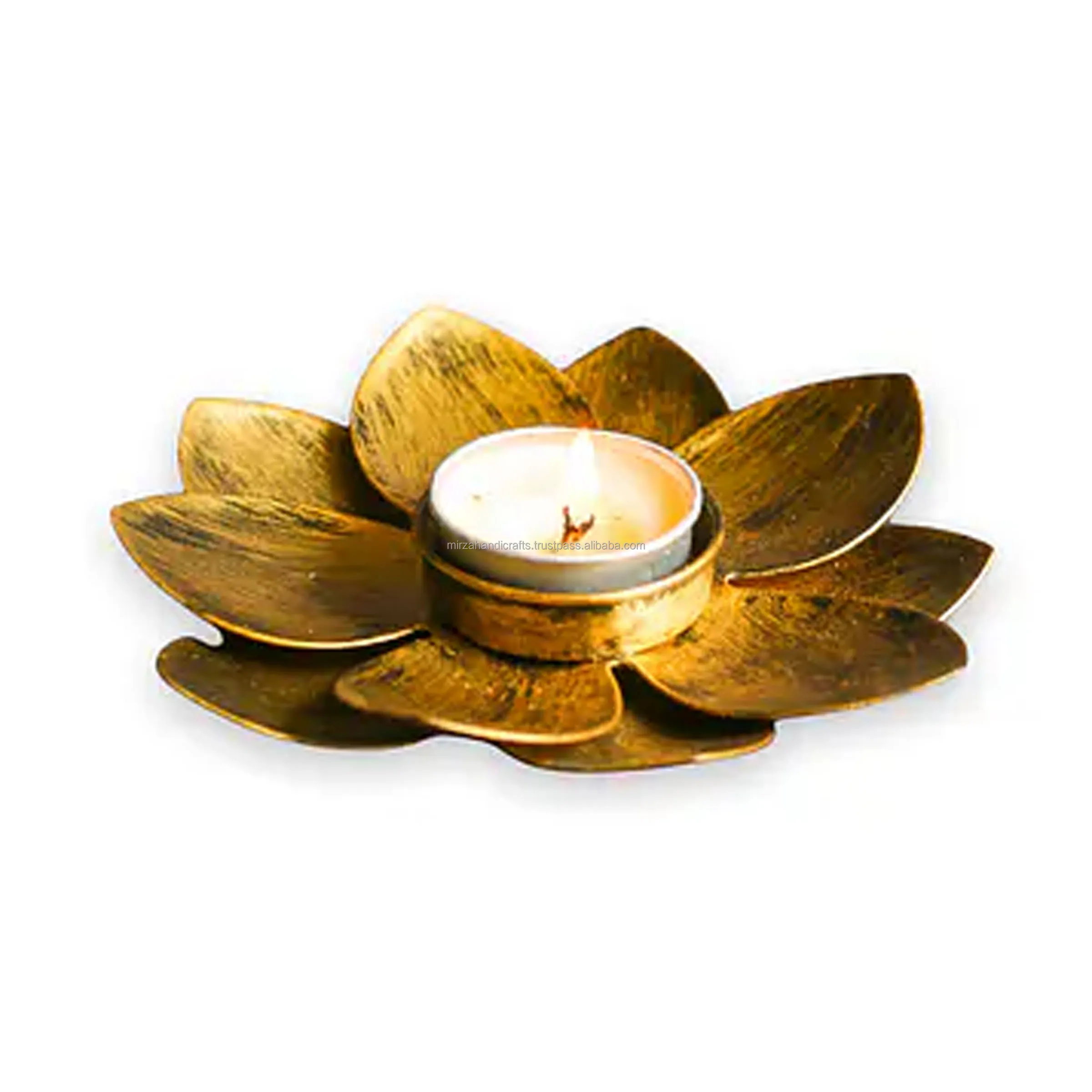 Metal Lotus Shape Tea Light Handmade Candle Holder Perfect For Adding A Decorative Touch To Entrance of your Home or any room