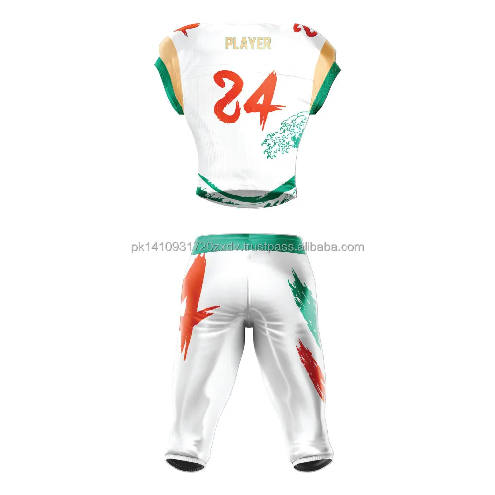 OEM factory professional printing fitness American football uniform Sublimation Custom new Design football unifrom