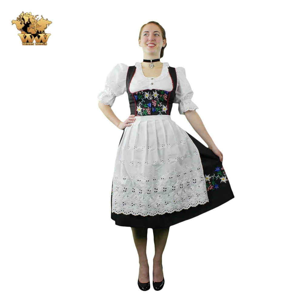 Most Popular Oktoberfest Costume Women German Dirndl Dresses Bavarian Role Play Maid Dress