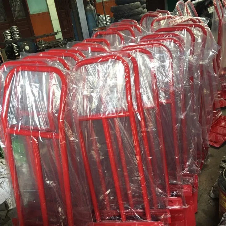 For sales manufacture direct in Vietnam hand truck trolley 300kg solid wheel stainless for carrying goods red color painting