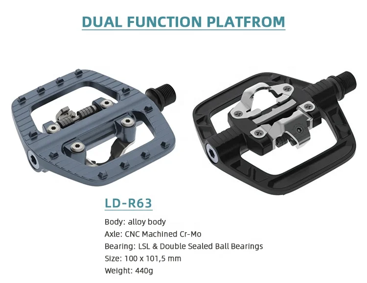 Clip less Bicycle Pedal LANDON Aluminum 6061 Bike Pedals Ball Bearing Mountain Self-locking CNC Machined Cr-Mo Cycling MTB Road