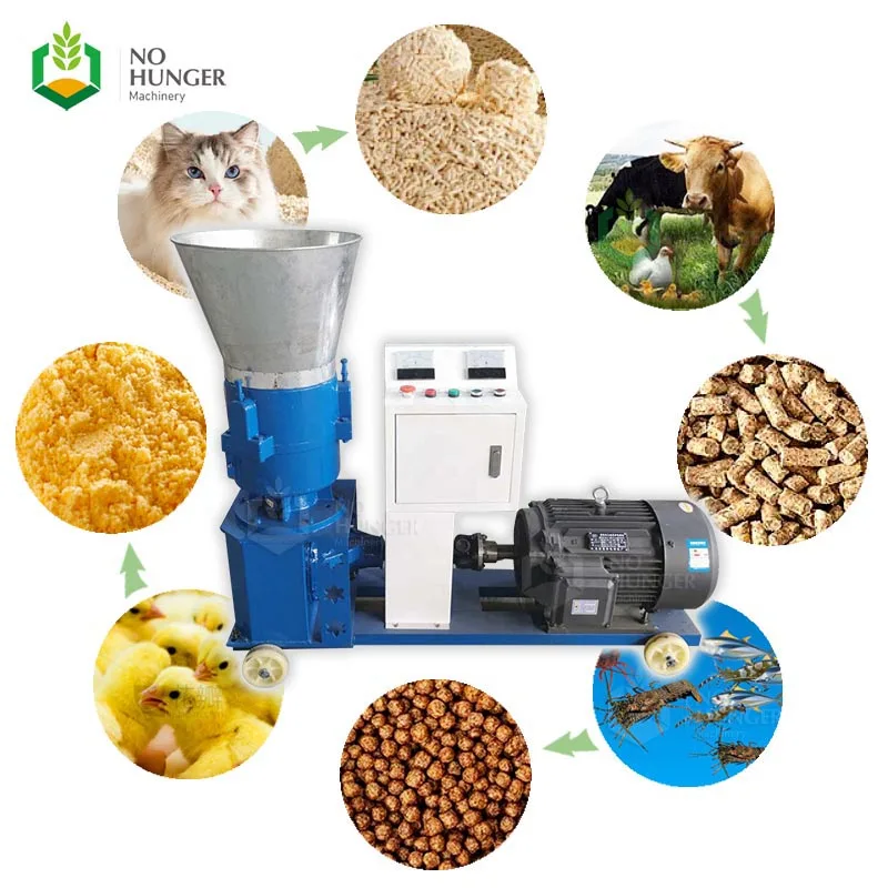 Feed Pellet Granulator Machine Animal Feed Pellet Milling Machine For Chicken Pig Rabbit Food
