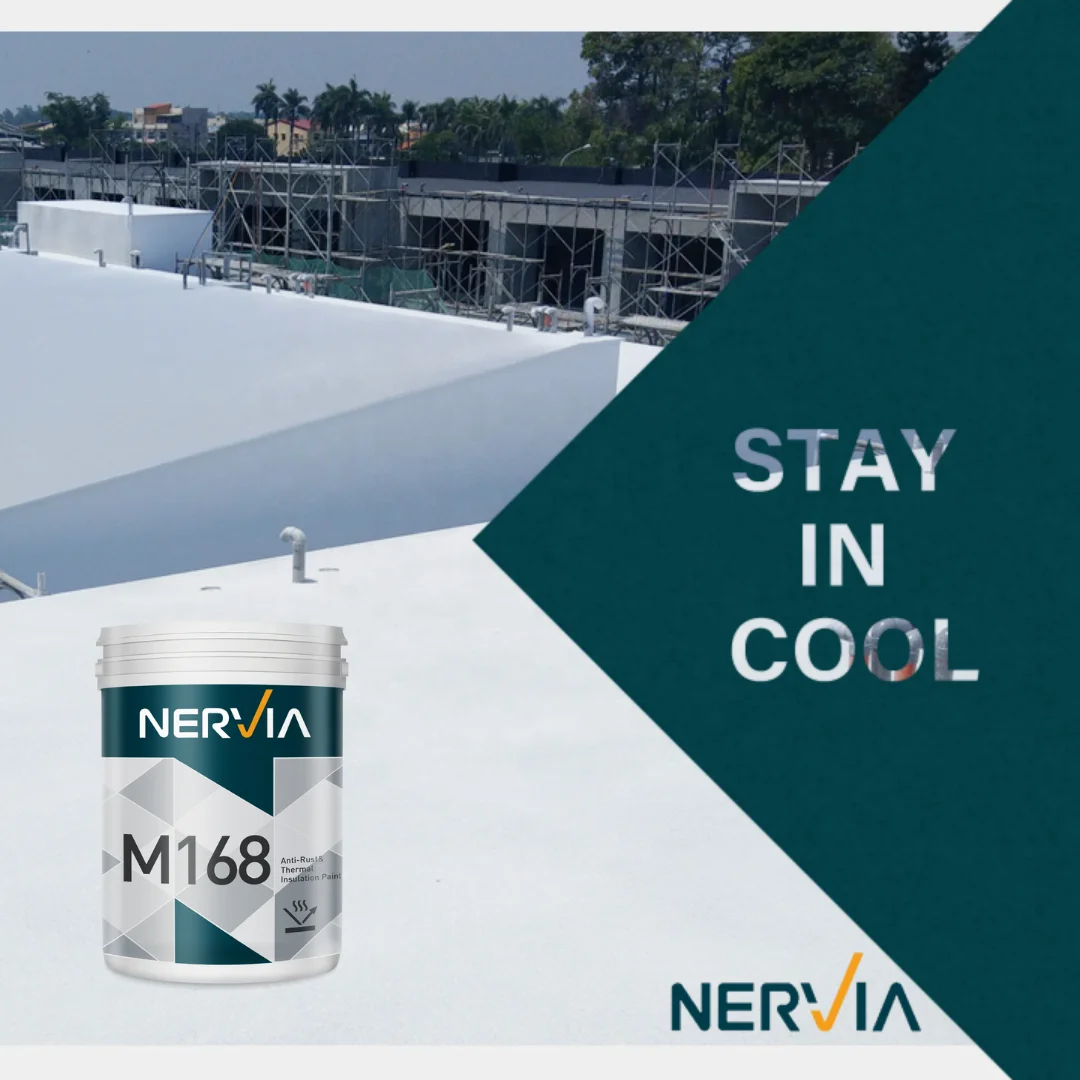 Распылительная краска на стене и крыше бетона и металла от Nervia для антикоррозийного и водонепроницаемого покрытия