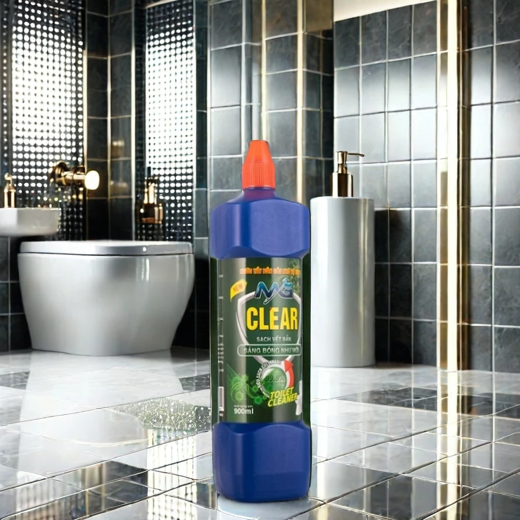 New generation custom bottled toilet cleaner does not cause bad odors Blue soap bubbles clean the toilet very quickly