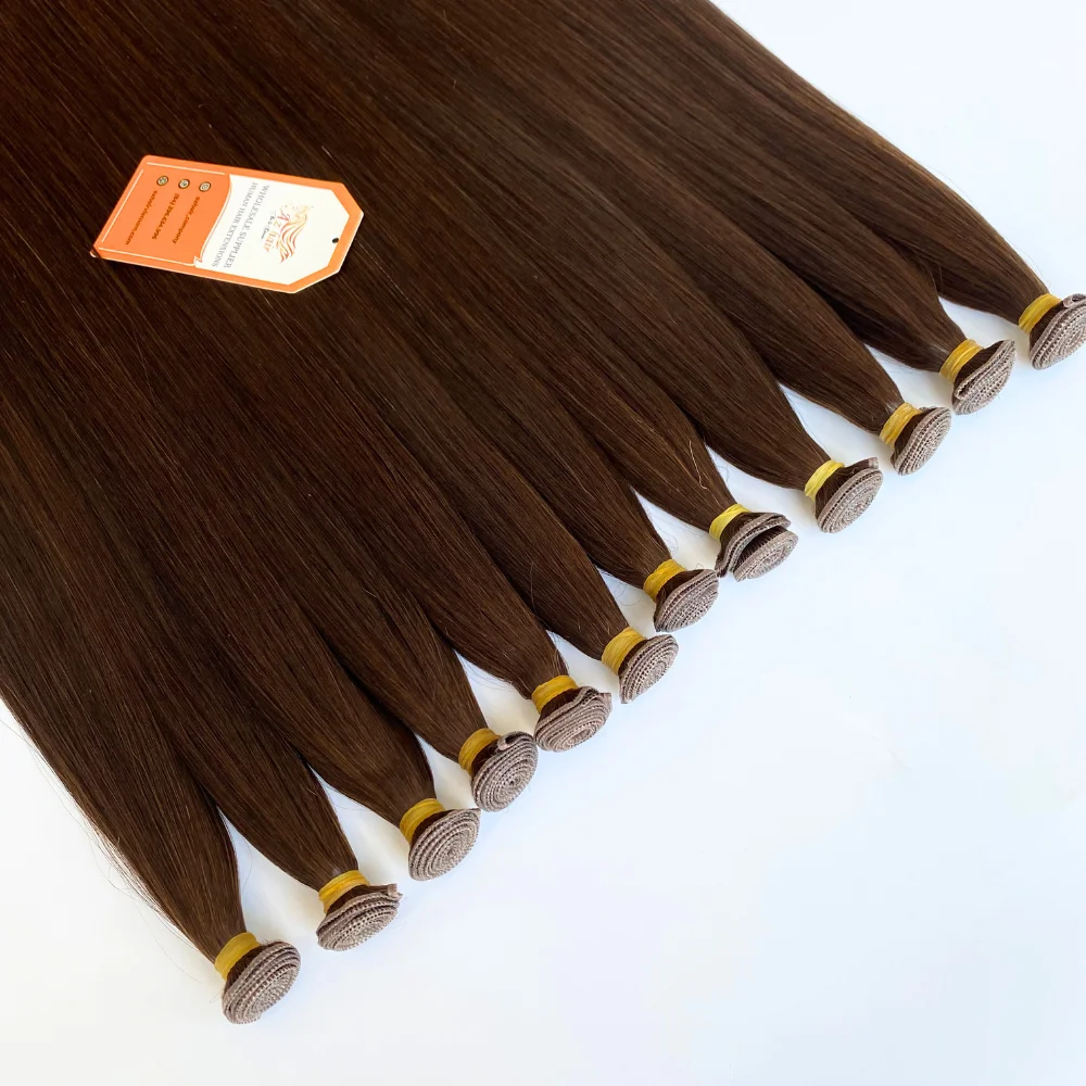 Wholesale Factory Price A+++ Genius Weft Virgin Cuticle Aligned Hair Extensions Straight Weft Hair Genius Manufacture