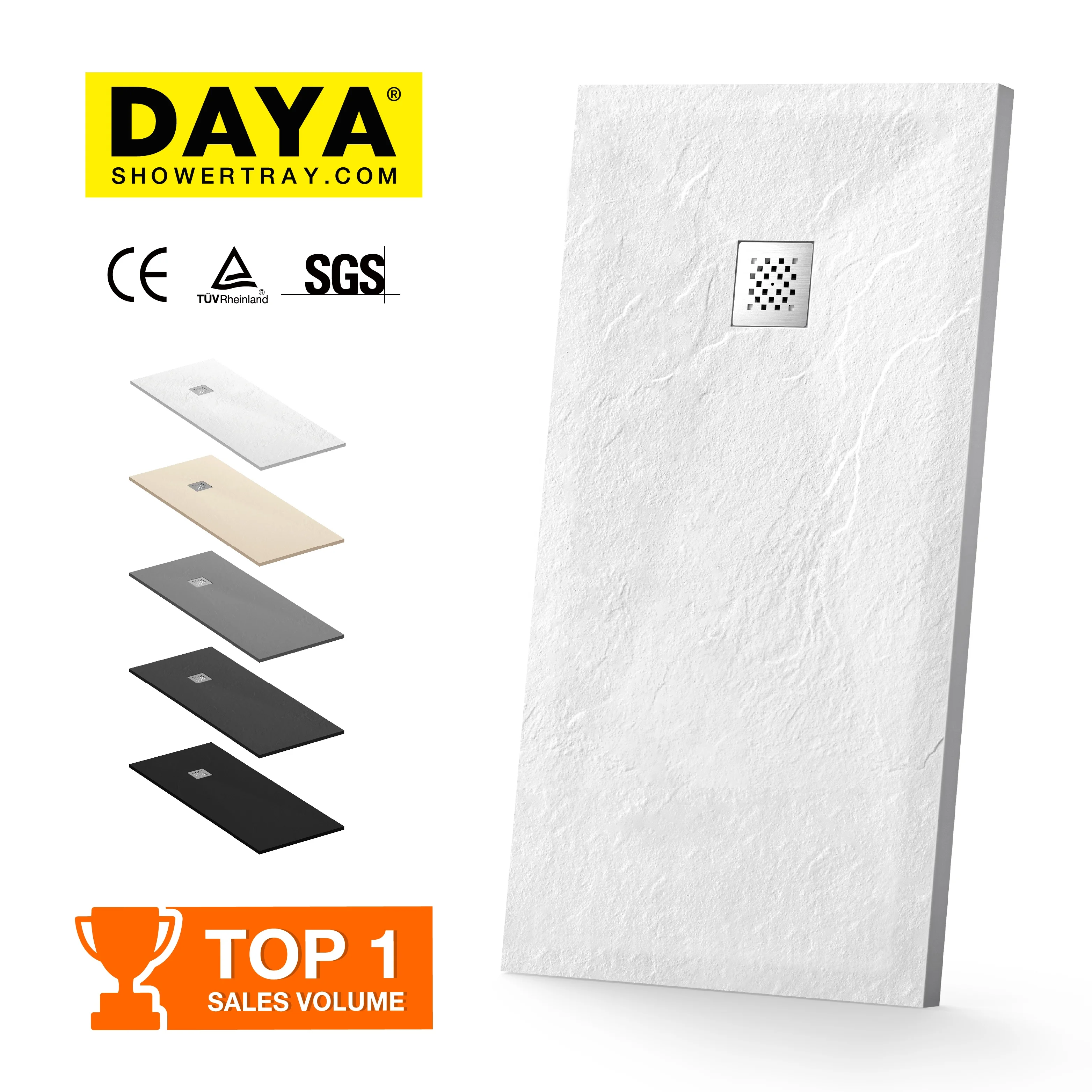 Marble stone resin sanitary ware shower pan bathtub colored best selling shower tray walk in shower