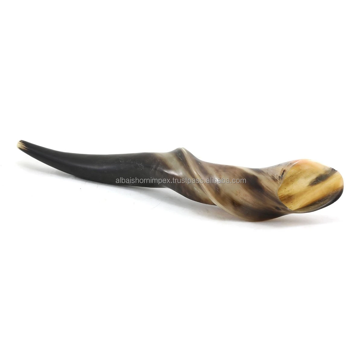 horn shofar large blowing Horn Classic Sounding Battle Sound Cattle with leather strip bugle from India wholesaler stock