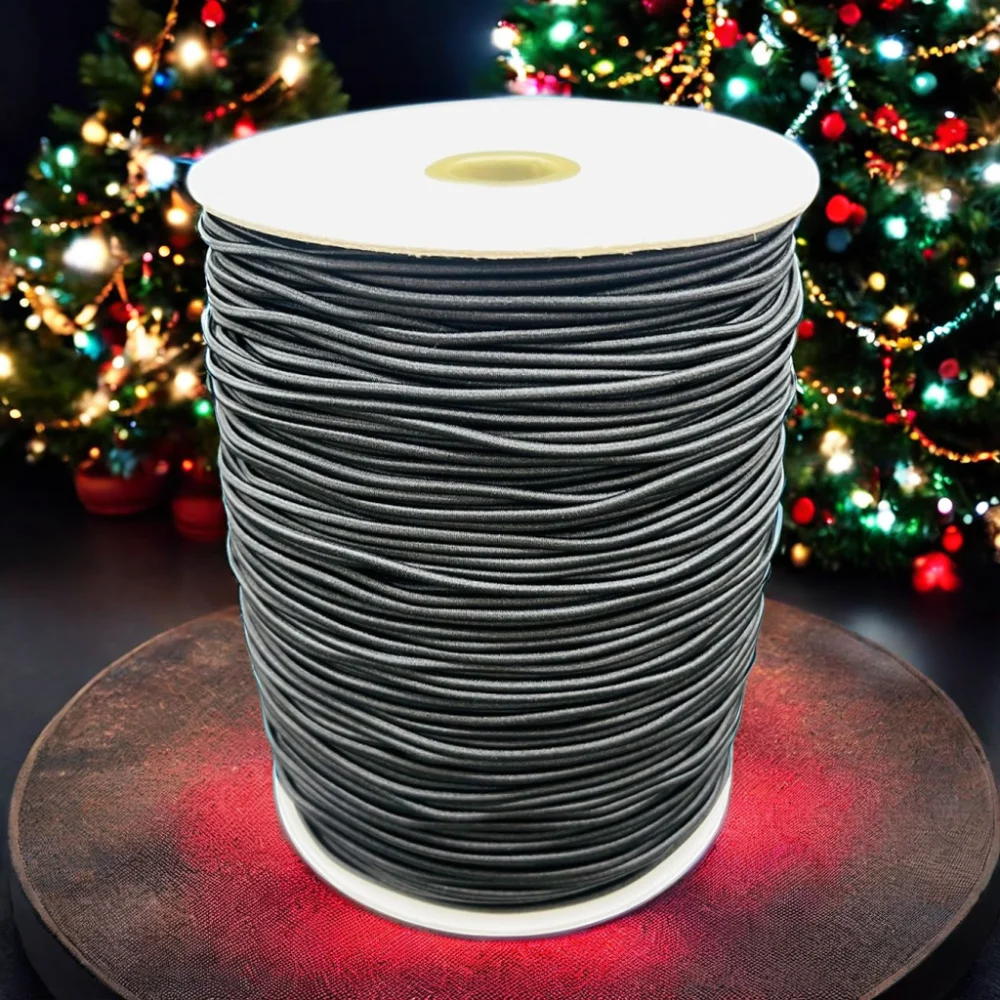 3mm/4mm Strong Black round Bungee Cord Elastic Rope Type Cord