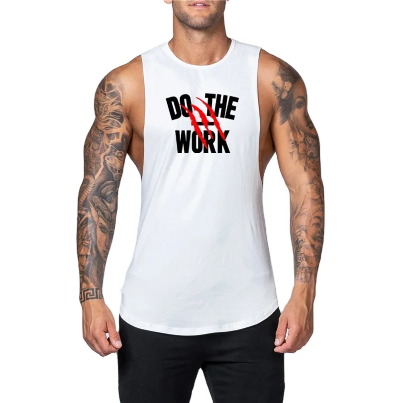 OEM новый дизайн, высокое качество, Мужская модная летняя майка без рукавов из полиэстера и хлопка