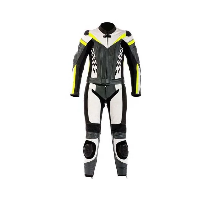Men Racing Motorcycle Motorbike Riding Suit 1 Piece Cowhide Leather Suits Waterproof Custom Biker Safety Gears