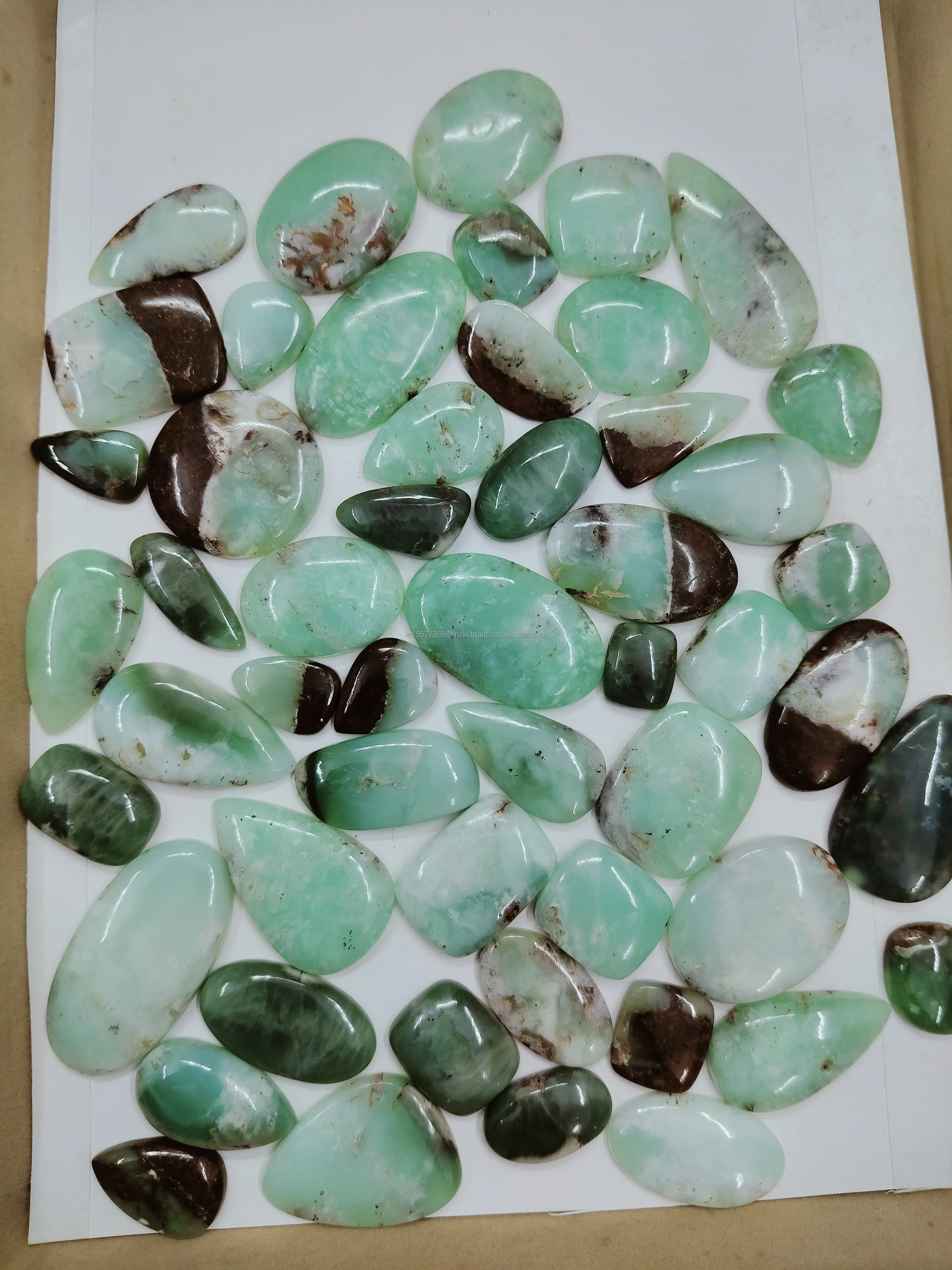 Natural Bio Chrysoprase Gemstone Cabochon Wholesale Lot Natural Bio Chrysophrase Gemstone For Pendants jewelry Making