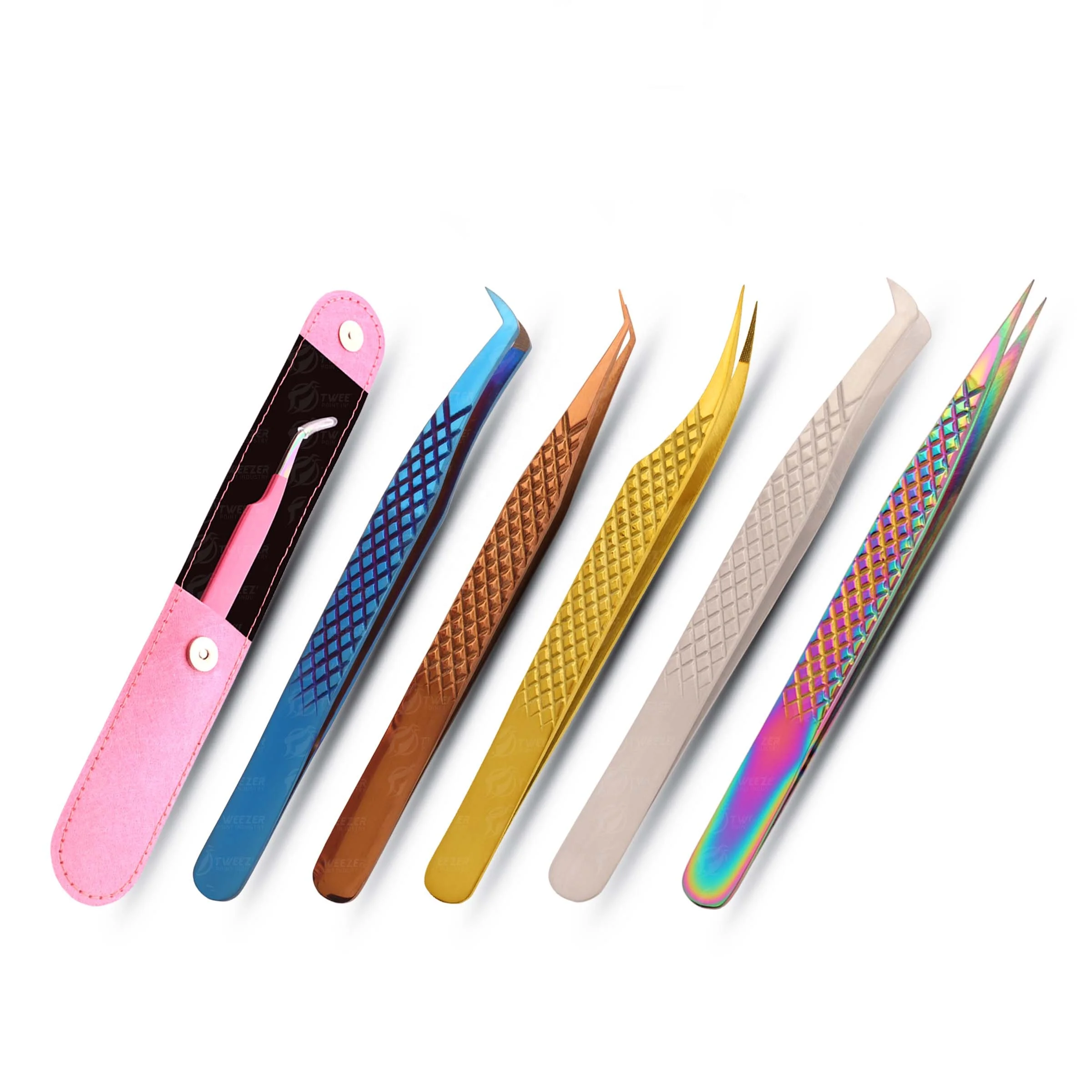 Manufacturer  Eyelash Extension Tweezers   Private Label Stainless Steel Russian Volume  Lash Tweezers