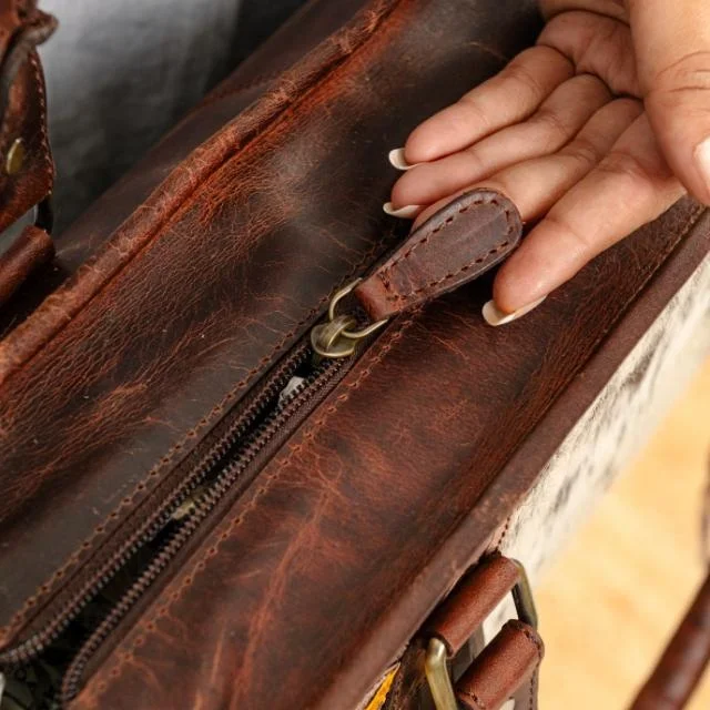 Hair On Hand Tooled Leather Women Tote Bag Western Genuine Leather Concealed Carry Crossbody Purse Premium High Quality Handbags