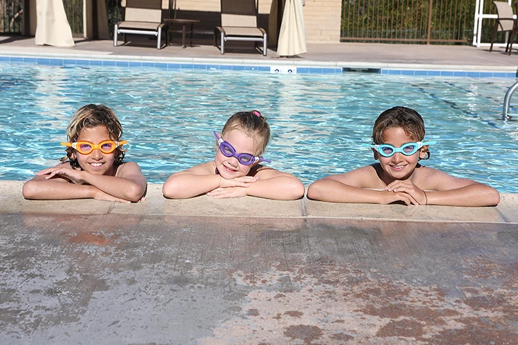 SAEKO Italy made CP lens flexible UV 400 children anti fog swimming goggles for kids learn to swim