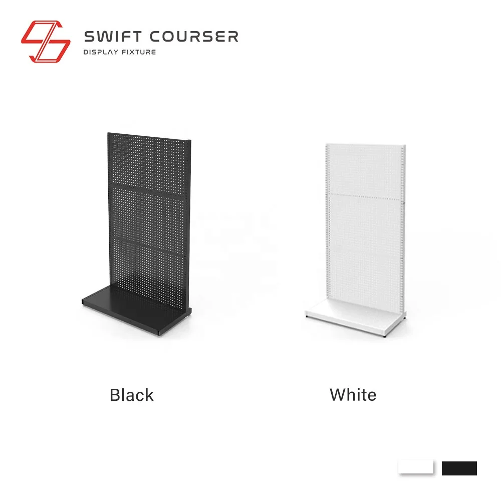 Retail professional store white peg boards gun wall pegboard decorating with pegs board hook