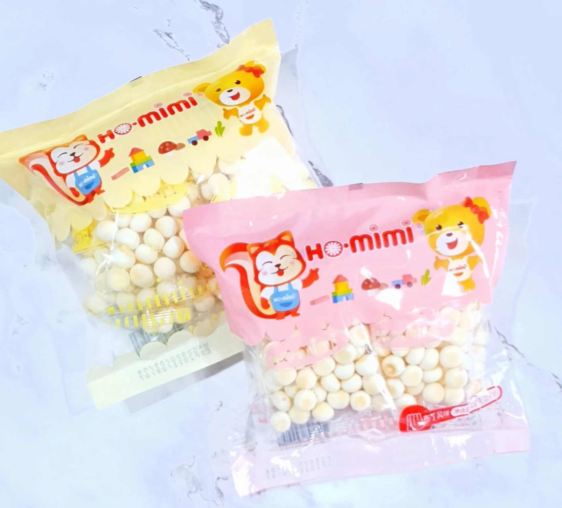 MILK SNACK FOOD HOMIMI Mini Milk Buns in 150gram Packs - 6 x 25Gram Mini Packets PROBIOTIC YOGURT SNACK