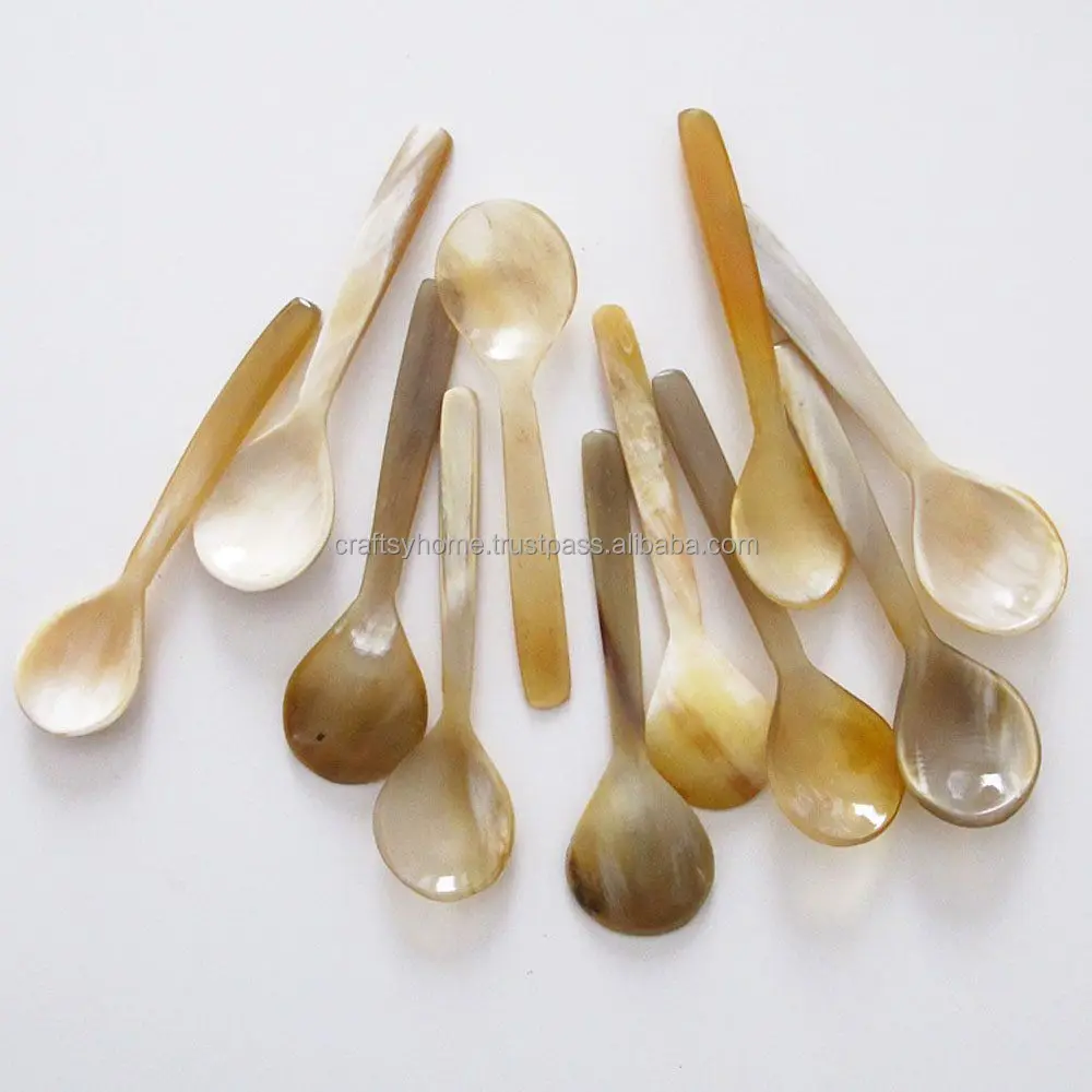 Best Quality Buffalo Natural Horn Spoon coffee spoon and home and kitchen for tabletop spoon for use top sale US agate