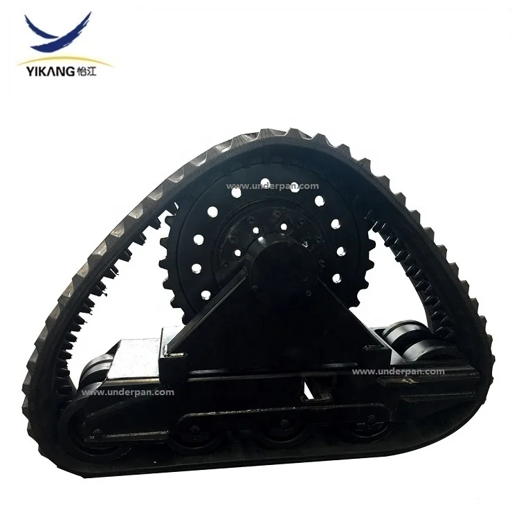 mini rubber track undercarriage for crawler farm harvester robot chassis parts from China manufacturers