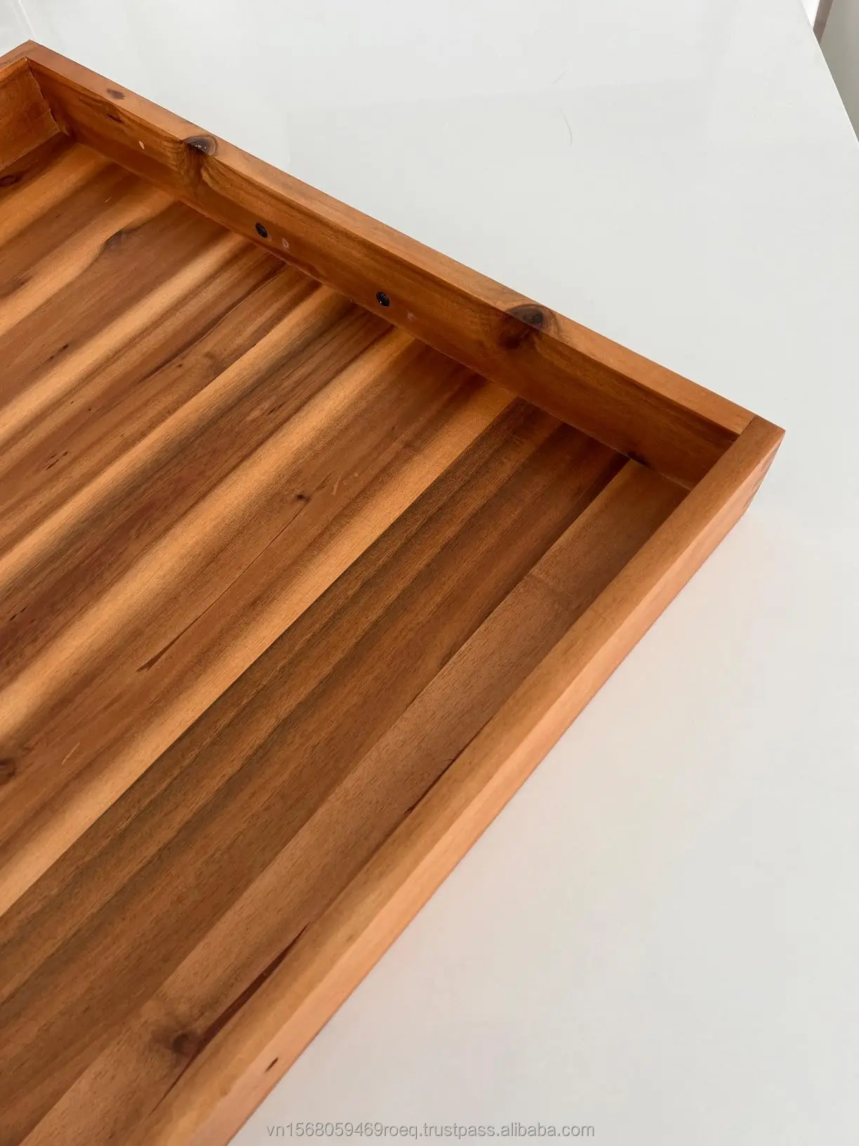 Acacia Wood Stove Burner Covers with Metal Handles for Electric Gas Stove Top Serving Chopping Board Kitchen Cutting Board