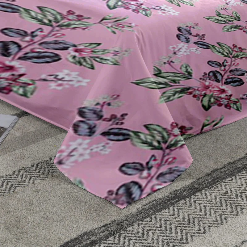 6 PCS Bedsheet Set  Modern luxury Printed Bedsheets with 1 Flat & 1 Fitted Sheet with 4 Pillow case king size Sheet set printed