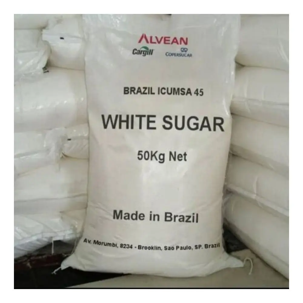 Good Price White Refined Icumsa 45 Brazilian White Granulated Sugar for Use in Candy Confectionery Products Refined Icumsa 45
