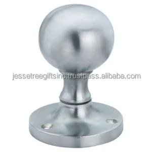 Metal Door Stopper Round Shape With Silver Powder Coating Finishing Best Quality With Rubber Top For Building Hardware