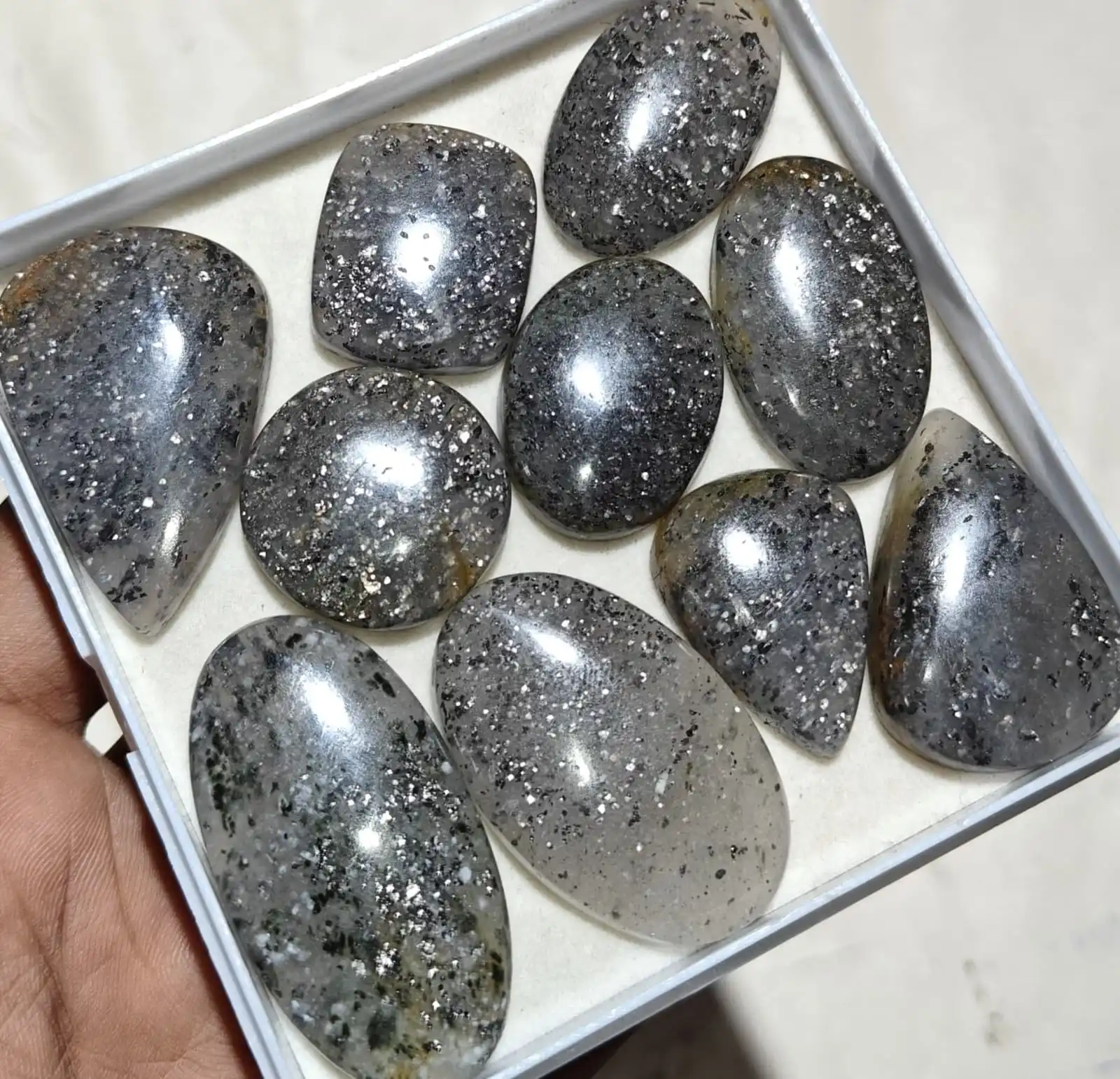 Natural Black Sunstone Cabochon lot Gemstone Crystal Healing Black Sunstone jewelry Gemstone for Jewelry Making best quality