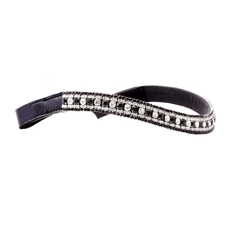 
Оптовая продажа, дизайнерский блестящий кожаный ремешок для бровей Equine Crystal 