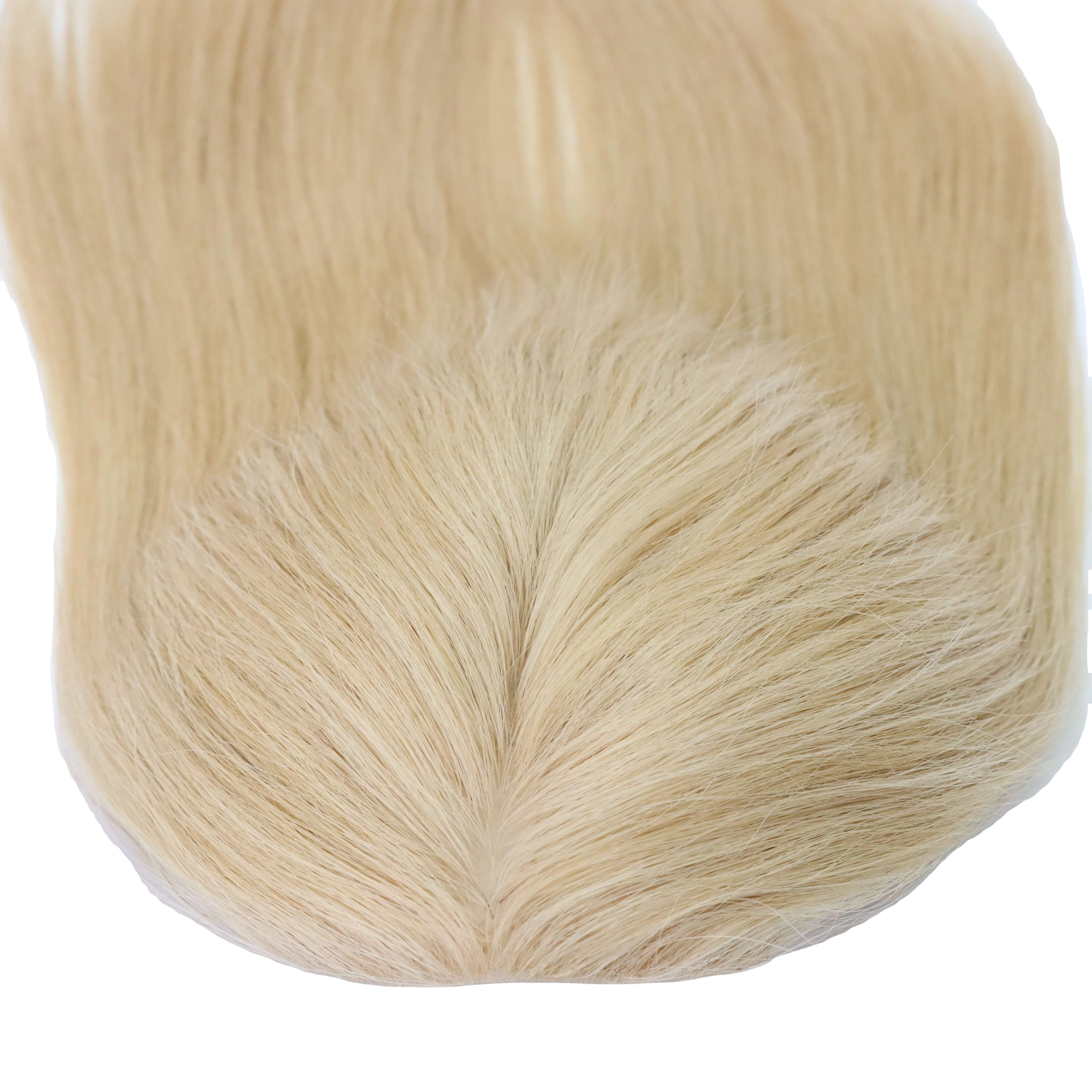 Top European Human Hair Topper Blonde Color Clip In Hair Piece Mono and Silk Base Topper Hair Extensions For Women