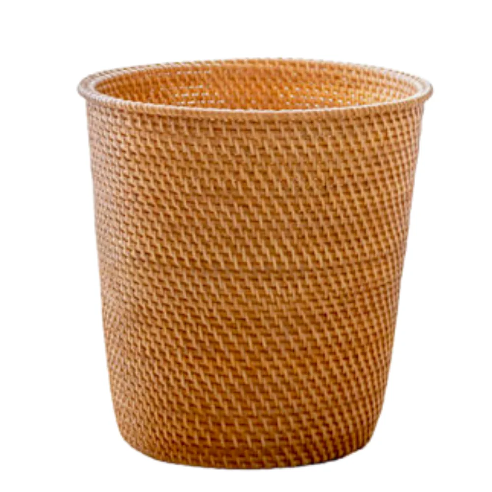 Amazon Top Sell New Design Round Natural Rattan Trash Can Household Essentials Ready To Ship Made In Viet Nam