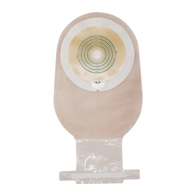 One piece colostomy bag for patients who exercise