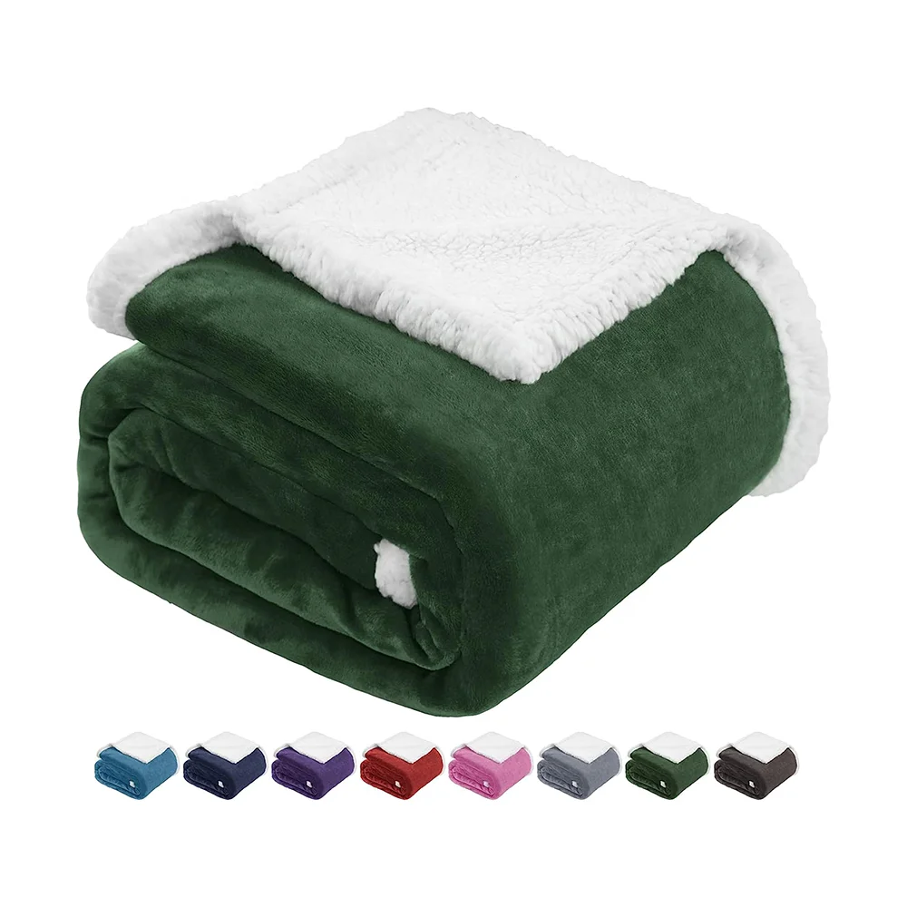 Wholesale Coral Polar Fleece Blanket For Winter Factory Design Sherpa Throw Flannel Blankets For Home Decor