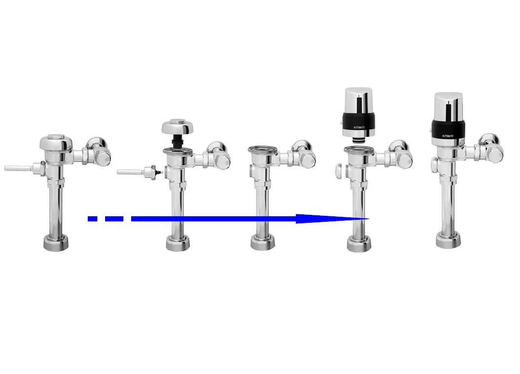 Commercial Bathroom remodel Auto uniral Flush valves Retrofit Kit for modified manual Urinal Flush Valve