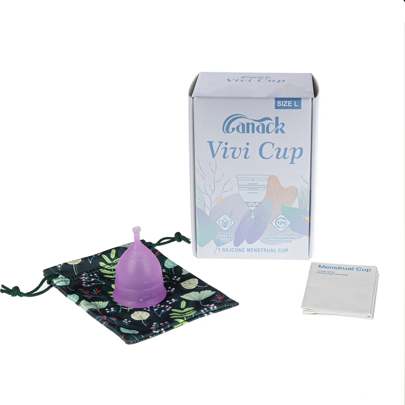 Reusable Medical grade Menstrual Cup silicone packaging menstrual cup packaging box