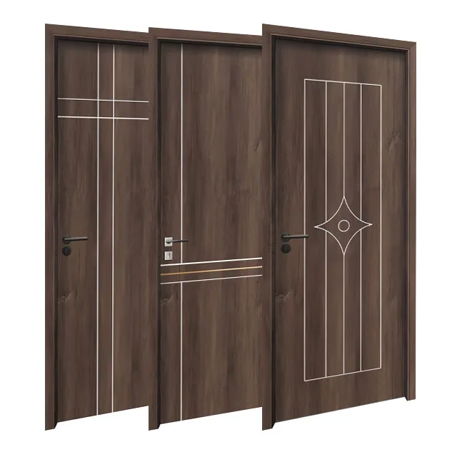 interior room  WPC wood plastic environmental protection material bedroom door waterproof and termite-proof
